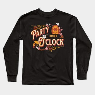 Nmixx party o clock song typography text nswer | Morcaworks Long Sleeve T-Shirt